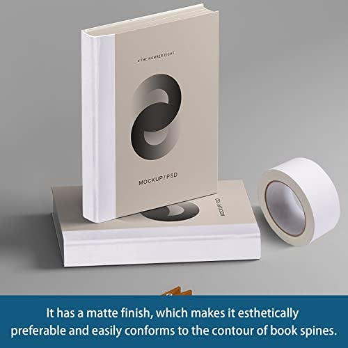 Lineco, Self-Adhesive Book Repair Tape for Book Spine, Pamphlets, Paper Pages, Non-Yellowing, Strong, Neutral pH Acrylic Adhesive, 2 Inch Wide, White - Image 4
