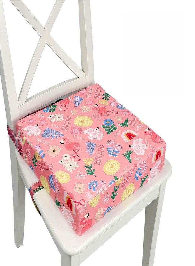 Ballad Toddler Booster Seat for Dining Table,Portable Kids Booster Seat - Adjustable, Non-Slip, Lightweight & Easy to Clean (Pink) - Image 1