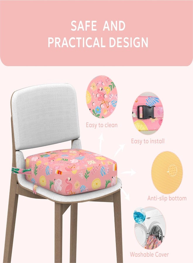 Ballad Toddler Booster Seat for Dining Table,Portable Kids Booster Seat - Adjustable, Non-Slip, Lightweight & Easy to Clean (Pink) - Image 3