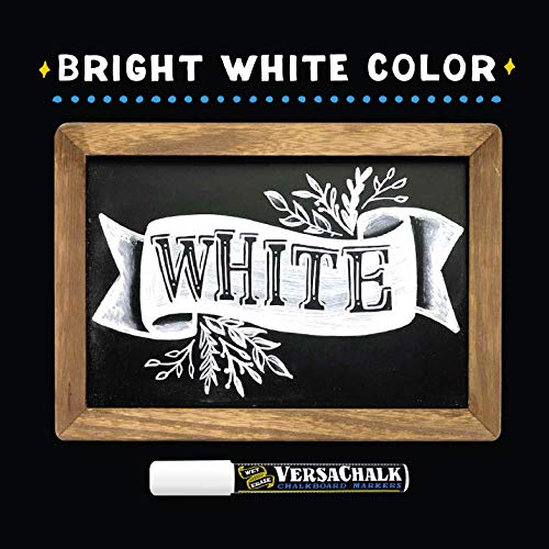 VersaChalk White Chalkboard Chalk Markers - Wet Erase Dustless Chalk Ink Paint Marker for Blackboard, Dry Erase White Board, Chalkboard Sign (COMBO SET, 5/SET) - Image 2