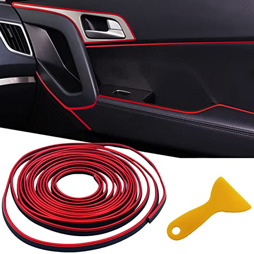 OSIFIT Car Interior Trim Strips,33ft Car Electroplating Decoration Styling Door Dashboard, Flexible Interior Trim Accessories with Installing Tool - Image 1