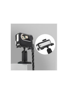 SYOSI جراب سيليكون مع غطاء عدسة الكاميرا لـ Insta360 Go3، جراب واقٍ مع حزام جلدي مضاد للخدش، ملحقات الكاميرا، عدسة مضيفة ملفوفة بالكامل، مقاومة للماء للسفر والرياضة (أسود)  - Image 4