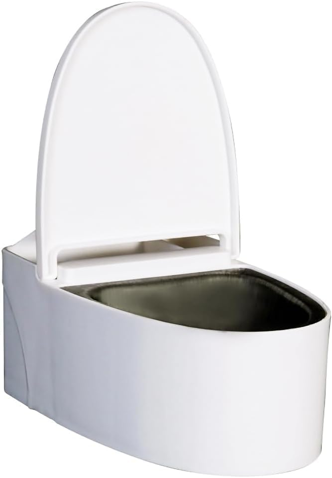 Sevia Wall Mounted AshtrayDecorative Fancy Ashtrays of ToiletShapedToilet Storage BoxFireproof AshtrayNovelty Toilet Shape Ashtray for Home Office Bathroom Living Room Outdoor for Smokers - Image 1