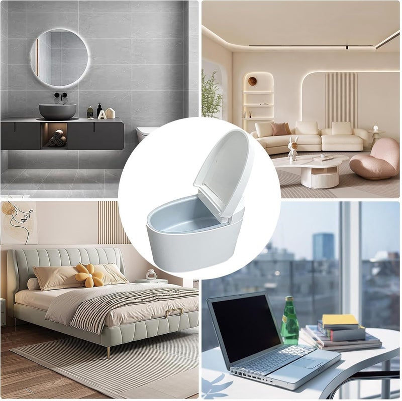 Sevia Wall Mounted AshtrayDecorative Fancy Ashtrays of ToiletShapedToilet Storage BoxFireproof AshtrayNovelty Toilet Shape Ashtray for Home Office Bathroom Living Room Outdoor for Smokers - Image 4