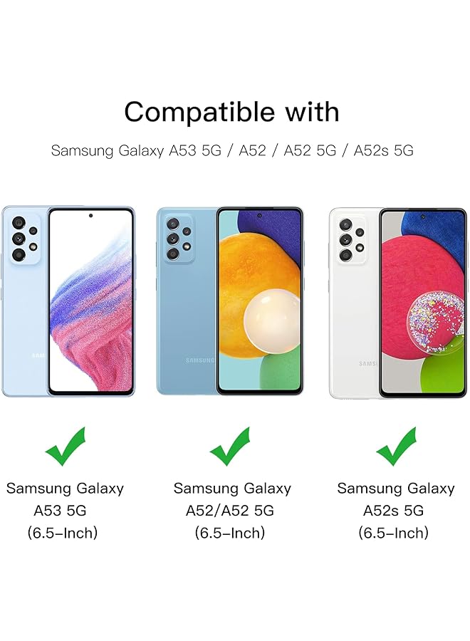 جي تيك واقي شاشة لهاتف سامسونج جالاكسي A53 5G A52 A52 5G A52S 5G 9H زجاج مقوى مضاد للخدش عالي الوضوح، عبوة من 3 قطع - Image 3