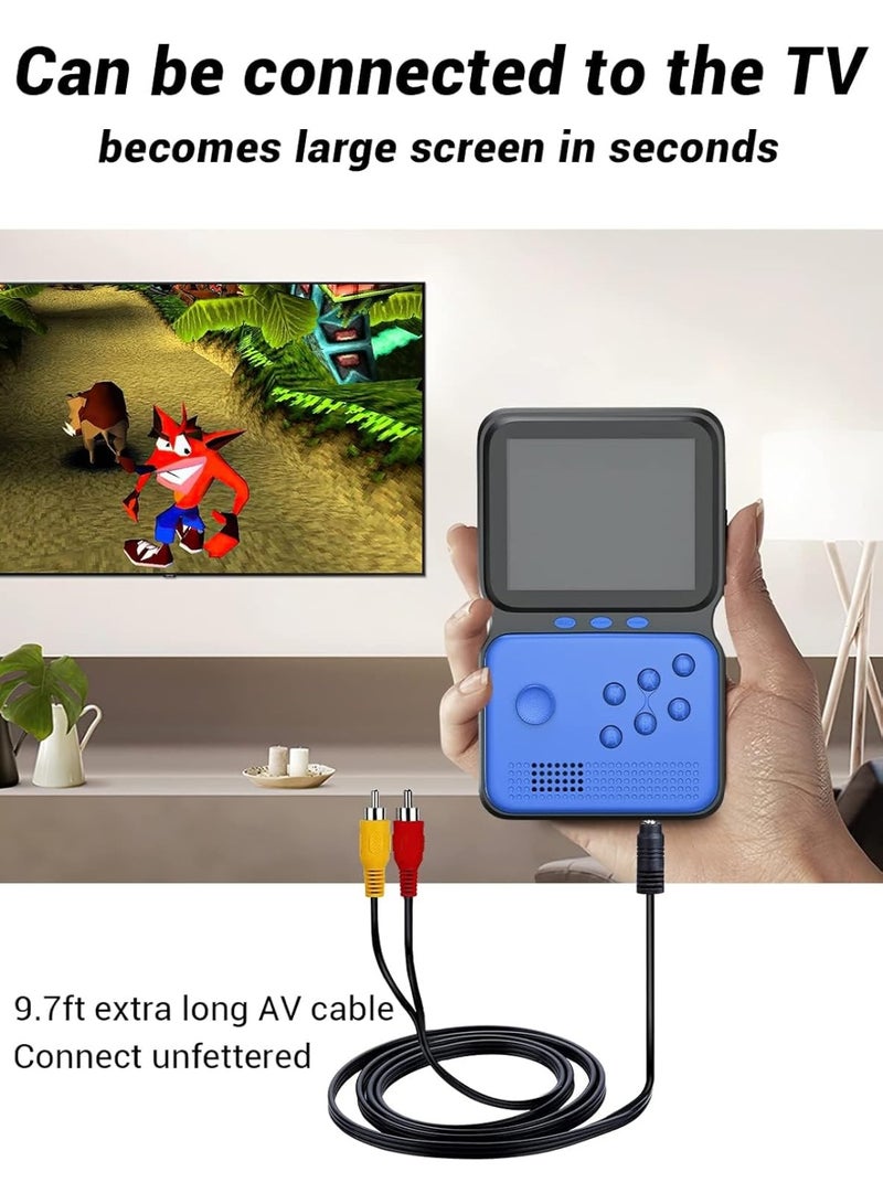ELTRAZONE Handheld Game Console, 3.5 Inch HD LCD Screen, 800+ Classic Games, Portable Rechargeable Video Game Player, Blue - Image 4