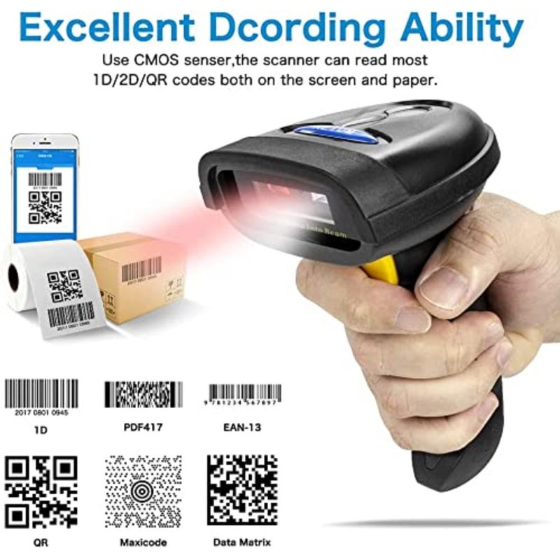 NT-1228BL Bluetooth Handheld USB Wireless 1D 2D QR Barcode Scanner Used for Payments in Store - Image 2