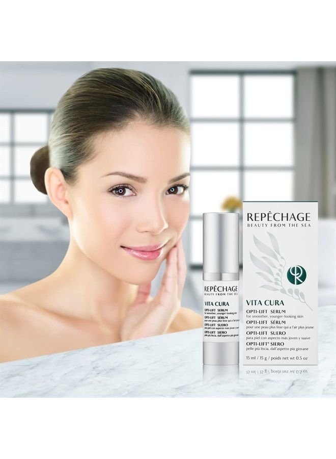Repechage Vita Cura Opti Lift Serum Instant Virtual Eye Contour Lifting Effect to Smooth Out Look of Crows Feet Wrinkles with Peptides 0.5 fl. Oz.