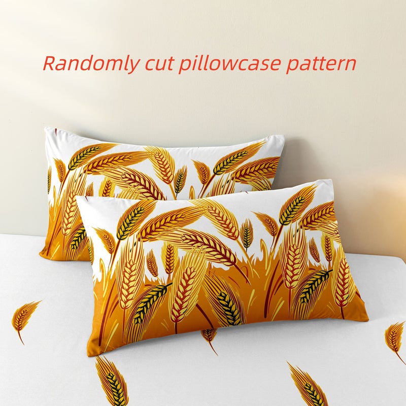 This Golden Spike Fitted Sheet In Twin Size 38 98 By 74 80 Inches Brings Warmth And Good Fortune With A Vibrant Orange White Color Scheme And Rich Tassel Print - Image 4