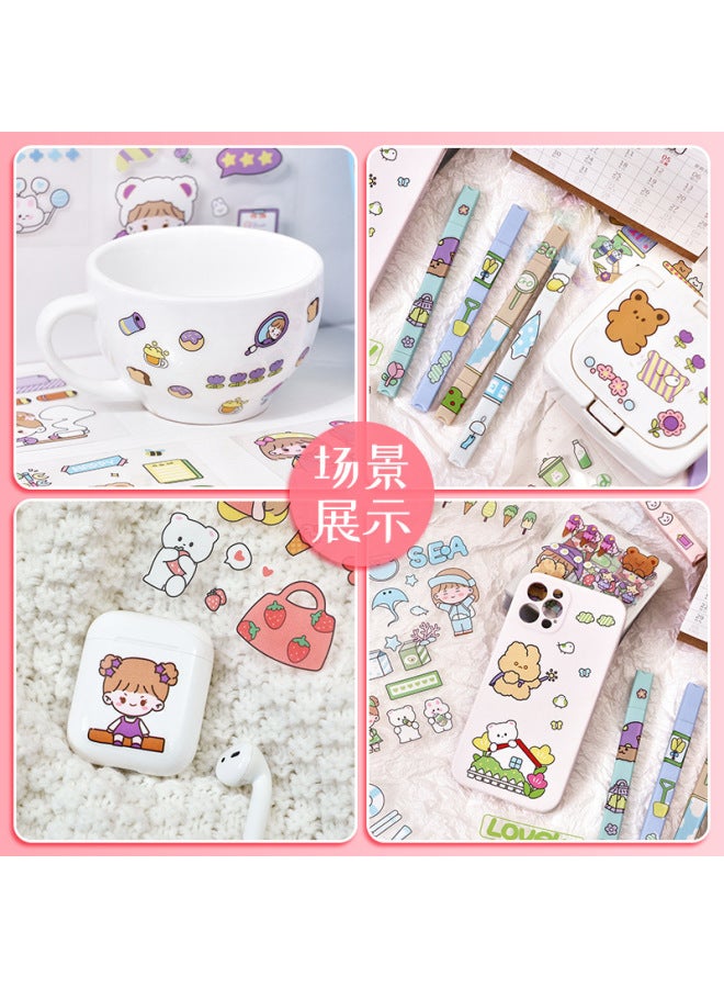 HELPS Hand Account Sticker Set Transparent Pet Cartoon Waterproof Traceless Hand Account Sticker Girl Heart Diy Decorative Sticker - Image 4