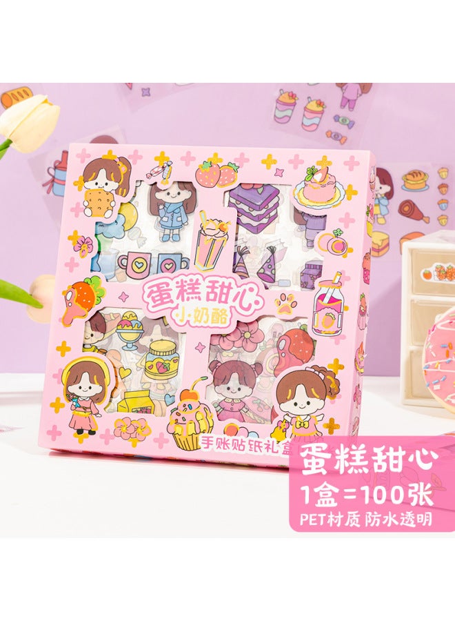 HELPS Hand Account Sticker Set Transparent Pet Cartoon Waterproof Traceless Hand Account Sticker Girl Heart Diy Decorative Sticker - Image 1