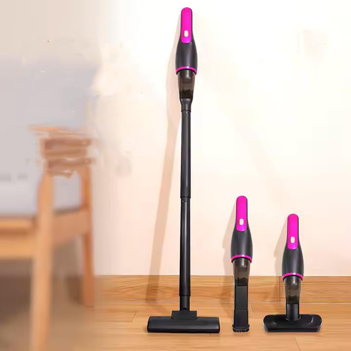 CBEX Cordless Handheld Vacuum Cleaner Including Adjustable Rod with Powerful Suction of 400pa Dust Collection Capacity of 700ml 3 Attachments for Floor CleaningBed CleaningCar Cleaning - Image 1