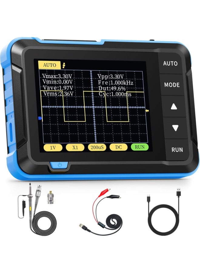 FNIRSI DSO152 Handheld Oscilloscope - 2.8" TFT Digital Oscilloscope Kit 200KHz Bandwidth 2.5MS/s High Sampling Rate Portable Pocket Oscilloscope, Trigger Function Auto/Nomal/Single - Image 1
