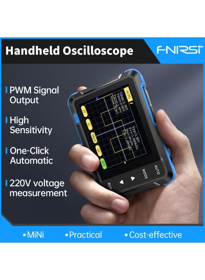 FNIRSI DSO152 Handheld Oscilloscope - 2.8" TFT Digital Oscilloscope Kit 200KHz Bandwidth 2.5MS/s High Sampling Rate Portable Pocket Oscilloscope, Trigger Function Auto/Nomal/Single - Image 2