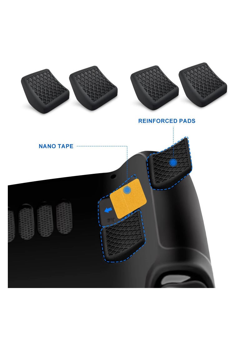 SYOSI - Back Button for Steam Deck, Handle Grip Pads for Steam Deck Non-Slip Back Button Enhancement Set for Steam Deck Enhancement Button Kit with Double Sided Adhesive and Box(8pcs) - Image 1