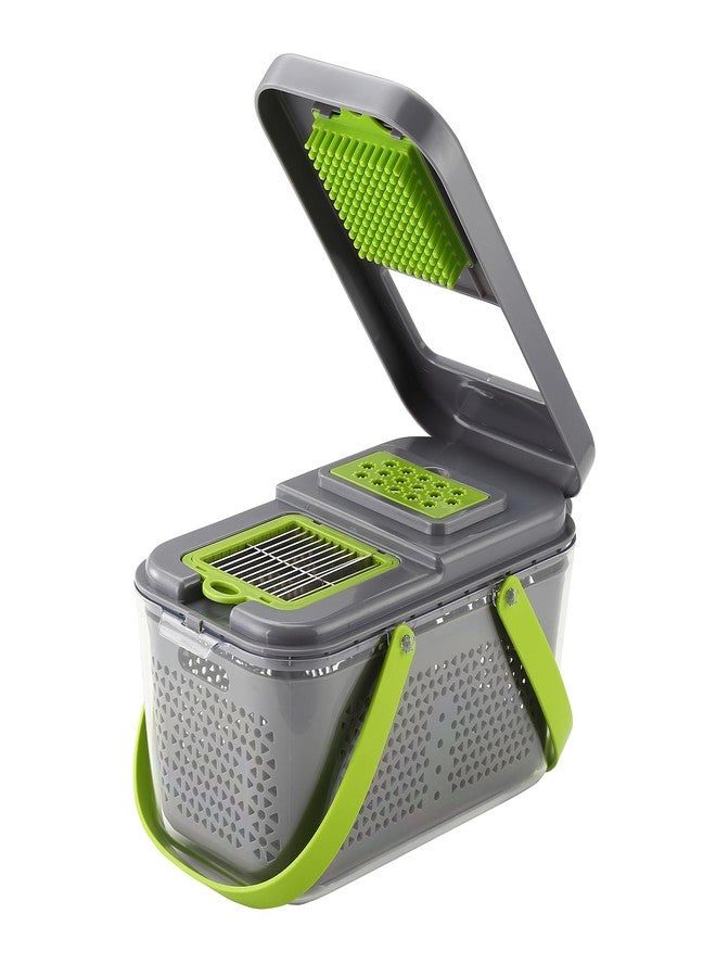 DOSMAMZ 22PCS Multi-function Vegetable & Fruit Chopper, Mandolin Food Slicer, Veggie Shredder with Container, Essential Kitchen Gadgets (22 in 1, Gray) - Image 5
