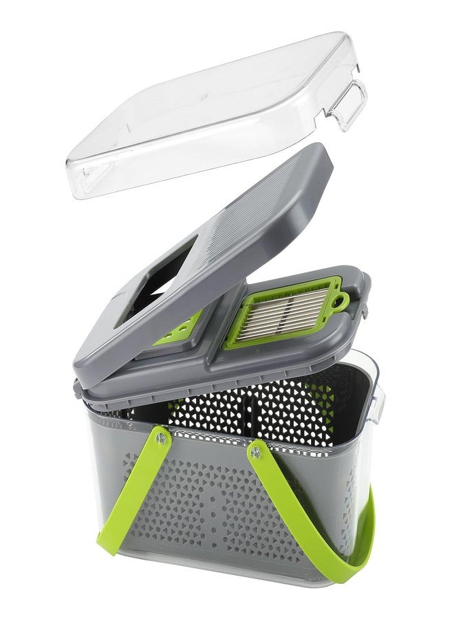 DOSMAMZ 22PCS Multi-function Vegetable & Fruit Chopper, Mandolin Food Slicer, Veggie Shredder with Container, Essential Kitchen Gadgets (22 in 1, Gray) - Image 3