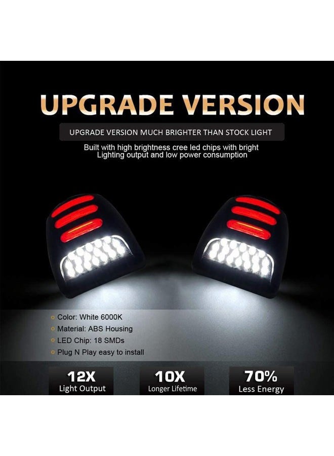 Bestview LED License Plate Light Tag Lamp Assembly - Tag Lights Led with Red OLED Neon Tube - Compatible with Chevy Silverado Suburban Tahoe GMC Sierra 1500 2500 3500 HD Escalade EXT, 2 Pieces - Image 2