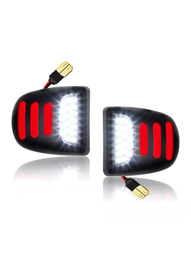 Bestview LED License Plate Light Tag Lamp Assembly - Tag Lights Led with Red OLED Neon Tube - Compatible with Chevy Silverado Suburban Tahoe GMC Sierra 1500 2500 3500 HD Escalade EXT, 2 Pieces - Image 1