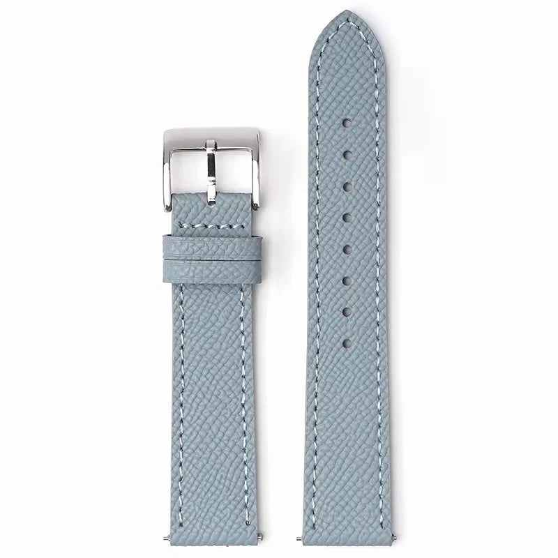 Bluejw Full Grain Genuine Calf Leather Replacement Watch Strap with Stainless Steel Buckle for Men and Women – 18mm 20mm 22mm - Image 1