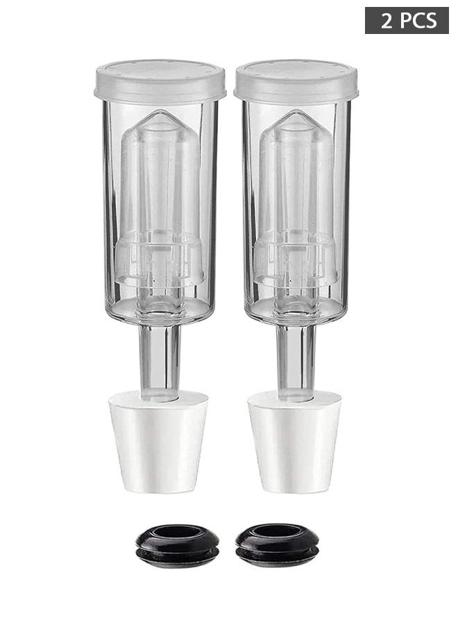 HY - 3-Piece Airlock 2 Pack with 2 PCS #6 Stopper and 2 PCS Grommets, Fermentation Airlock  Kombucha Brewing Kit,Carboy Airlock FDA Transparency Upgraded - Image 1