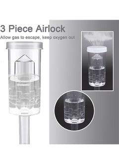 HY 3-Piece Airlock 2 Pack with 2 PCS #6 Stopper and 2 PCS Grommets, Fermentation Airlock  Kombucha Brewing Kit,Carboy Airlock FDA Transparency Upgraded  - Image 5