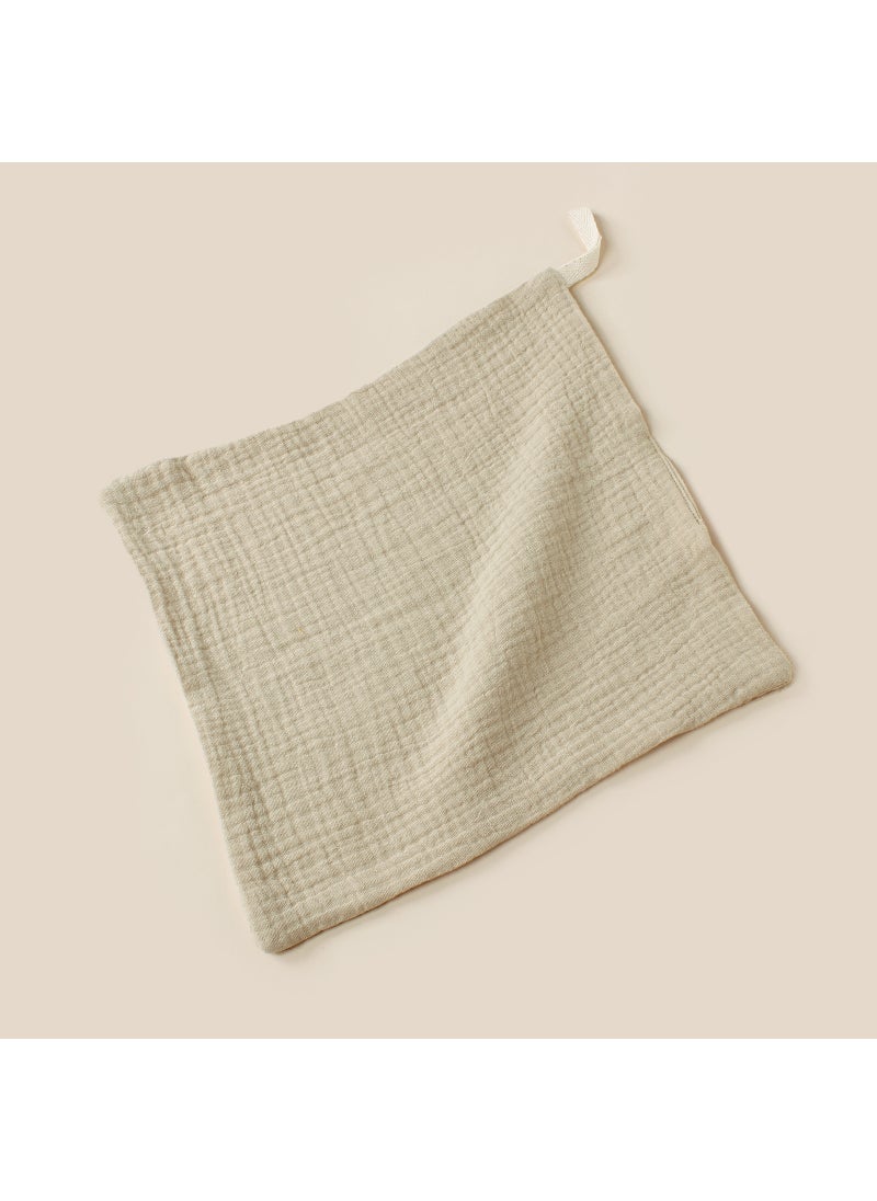 Generic Baby Cotton Soft Towel with Muslin Dual Layer Khakis 