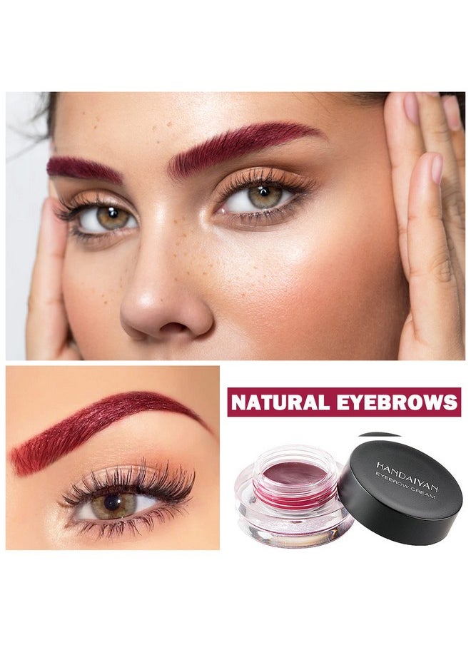 XINGXYUEL Eyebrow Pomade Cream,Brow Pomade Gel Naturally Long Lasting Waterproof,Delicate and Smooth Eye Brow Makeup Cosmetics with Eyebrow Brush - Wine  - Image 2