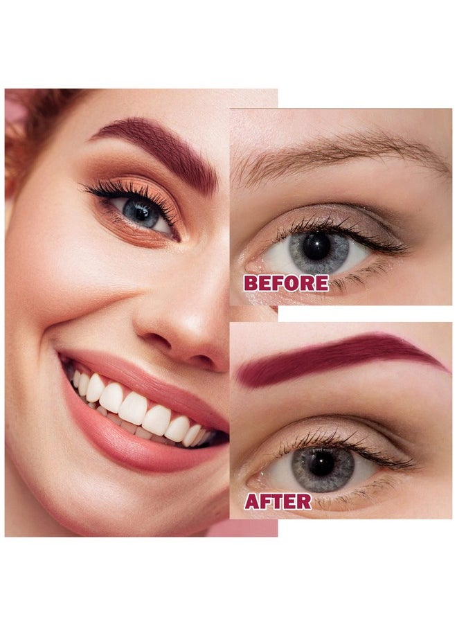 XINGXYUEL Eyebrow Pomade Cream,Brow Pomade Gel Naturally Long Lasting Waterproof,Delicate and Smooth Eye Brow Makeup Cosmetics with Eyebrow Brush - Wine  - Image 3