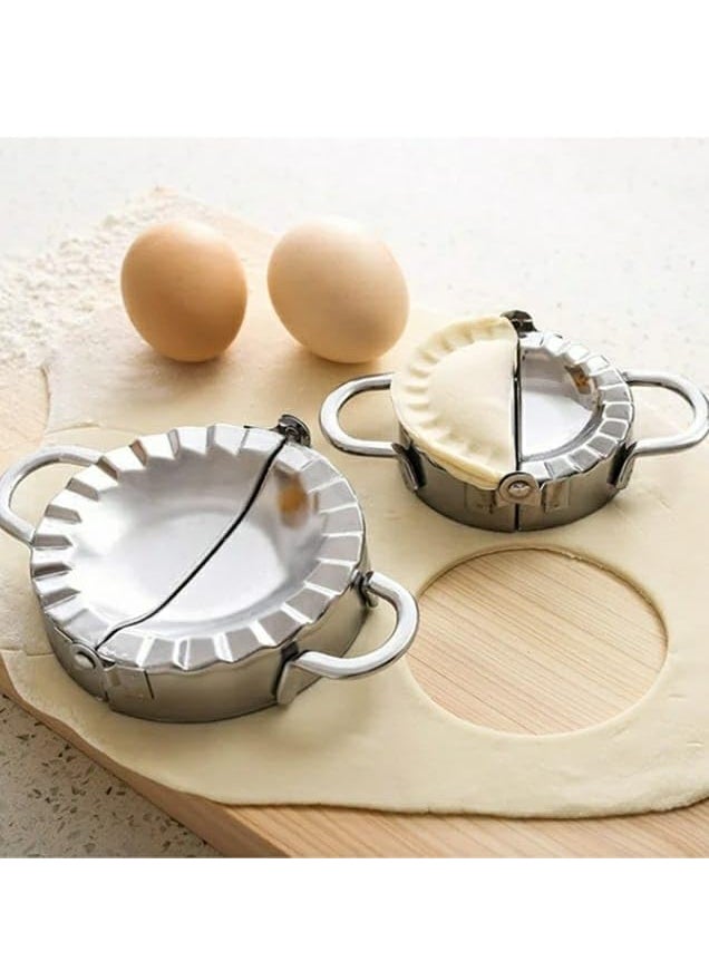 Generic - Shoppers Hub PNQ 10cm Wide SS Dumpling Momos Ghughra Samosa Karanji Gujiya Mould Dough Press Maker Mould for Ideal Heavy Duty Use in Homes and Commercial Culinary Paces - Image 1