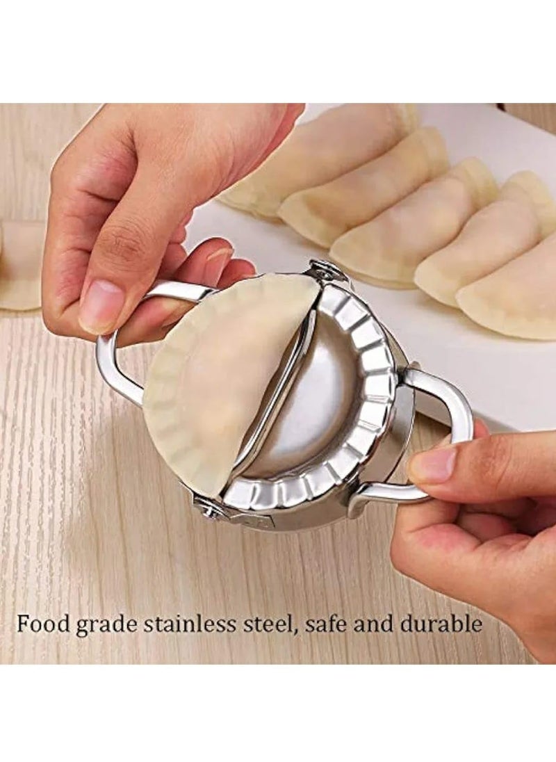 Generic - Shoppers Hub PNQ 10cm Wide SS Dumpling Momos Ghughra Samosa Karanji Gujiya Mould Dough Press Maker Mould for Ideal Heavy Duty Use in Homes and Commercial Culinary Paces - Image 1