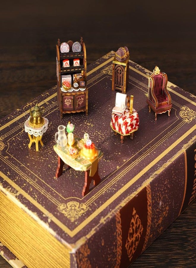 CUTEROOM DIY Miniature House Kit, Wooden Dollhouse Kit with LED Magic Tiny House Kits for Women Girls Best Birthday Gifts (Edinburgh Castle) - Image 4