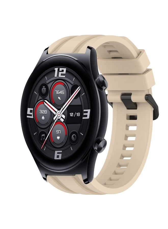 Replacement Strap For Huawei Watch 3 Long & Short Sports Solid Color Silicone Watch Band Set Khaki