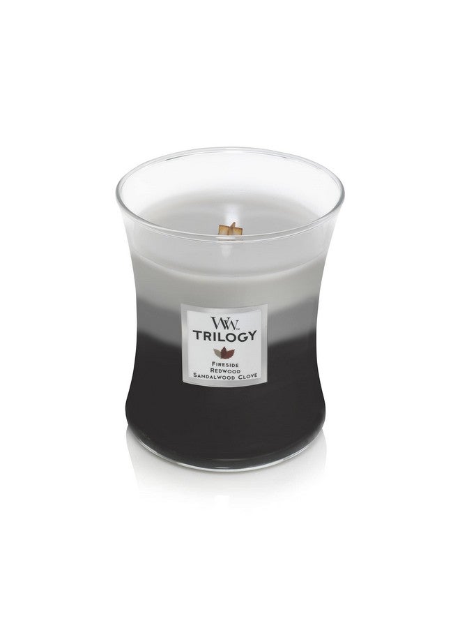 WoodWick Warm Woods Medium Hourglass Trilogy Candle, Crackles as it burns, Perfect for Gifting - Image 2