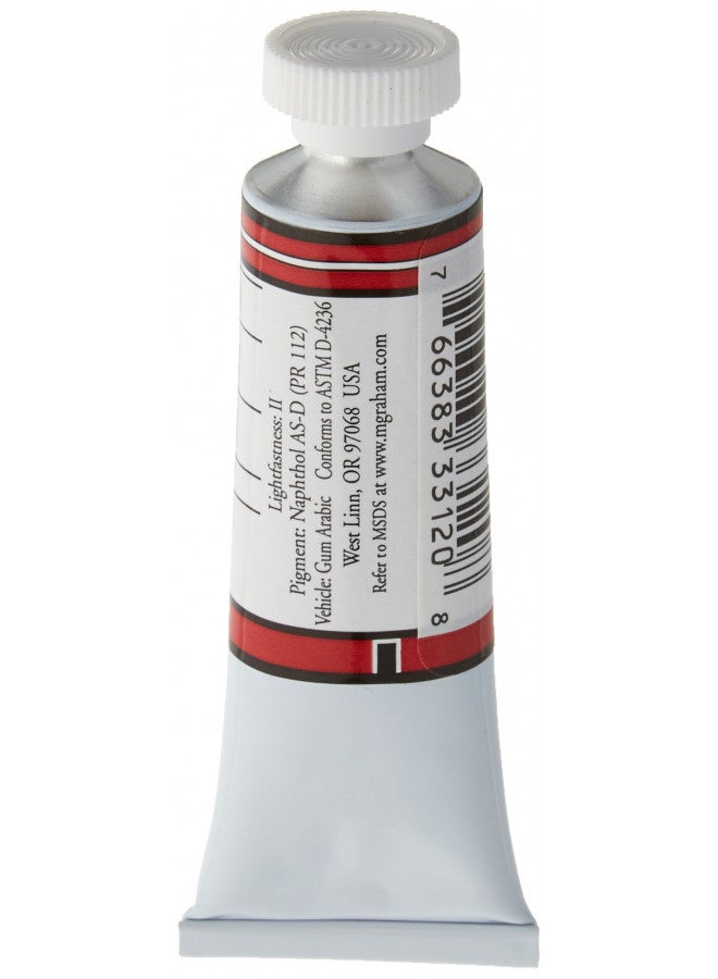 M. Graham & Co. M. Graham 1/2-Ounce Tube Watercolor Paint, Naphthol Red (33-120) - Image 2