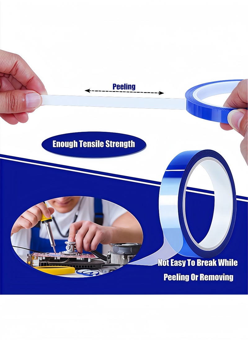 fantasize 2 Rolls Blue High-Temperature Heat Resistant Tape, No-Residue Heat Transfer Tape for Sublimation Press and Vinyl, 20mm x 33m (108ft)  - Image 2