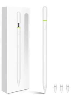Generic Stylus Pen for iPad 9th & 10th Gen, 5min Fast Charge Pen for iPad/Pro/Air/Mini (2018-2024) with Tilt Sensitive, Palm Rejection & Magnetic for Professional Drawing, Writing, Design (White)  - Image 1