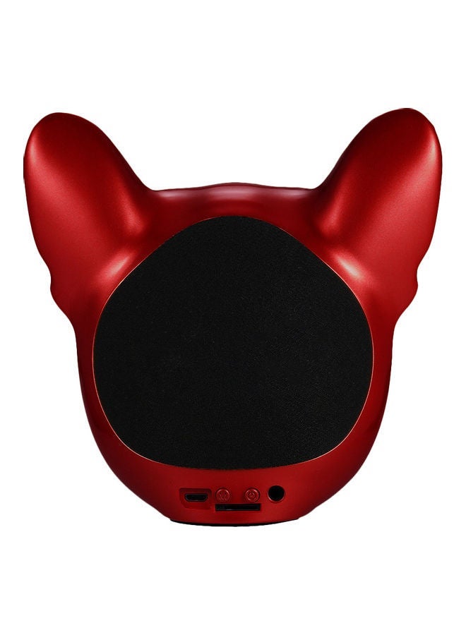 NIBEMINENT Unique Wireless Bulldog Speaker Red - Image 2