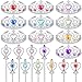 Civaner 20 Pcs Princess Dress up Accessories Tiaras Crown Set with Princess Crowns and Wands for Little Girls Kids Play Jewelry - Image 2