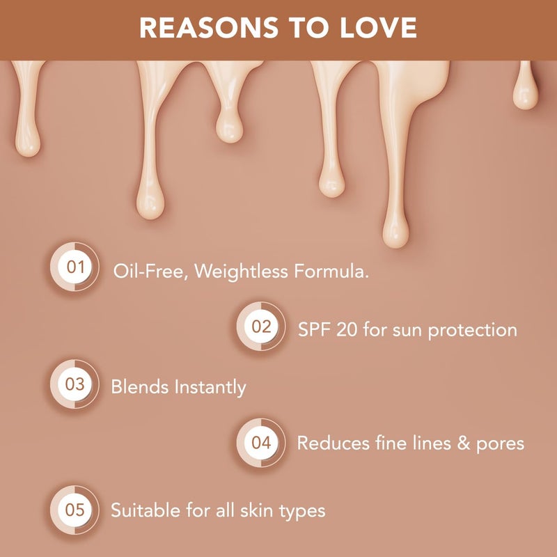 Lotus Makeup LOTUS MAKEUP LOTUS Makeup Ecostay Intensive Sheer Serum Foundation Suitabe For All Skin Types Toast Nude 25 Ml - Image 2
