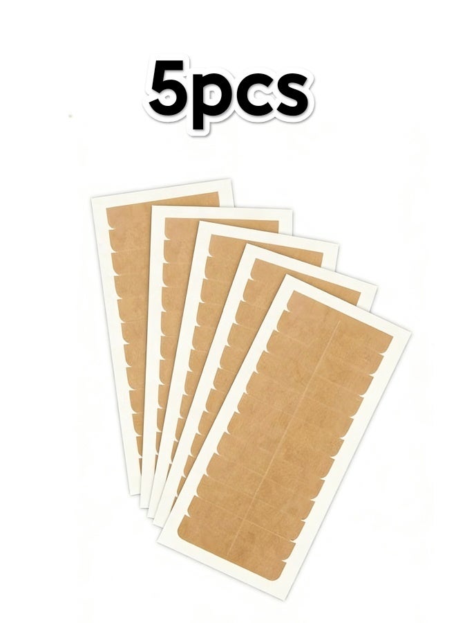 5 Sheets Lace Front Wig Tape Strips Double Sided Waterproof Strong Adhesive Tape for Lace Wig Toupee Hairpiece and Hair Extension Invisible Skin Tone Complexion - Image 1