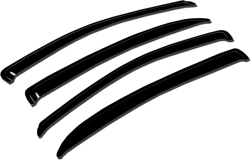 Tuningpros WV-408 Outside Mount Window Visor Deflector Rain Guard Dark Smoke 4-pc Set, Compatible with 1996-2002 Toyota 4Runner - Image 1