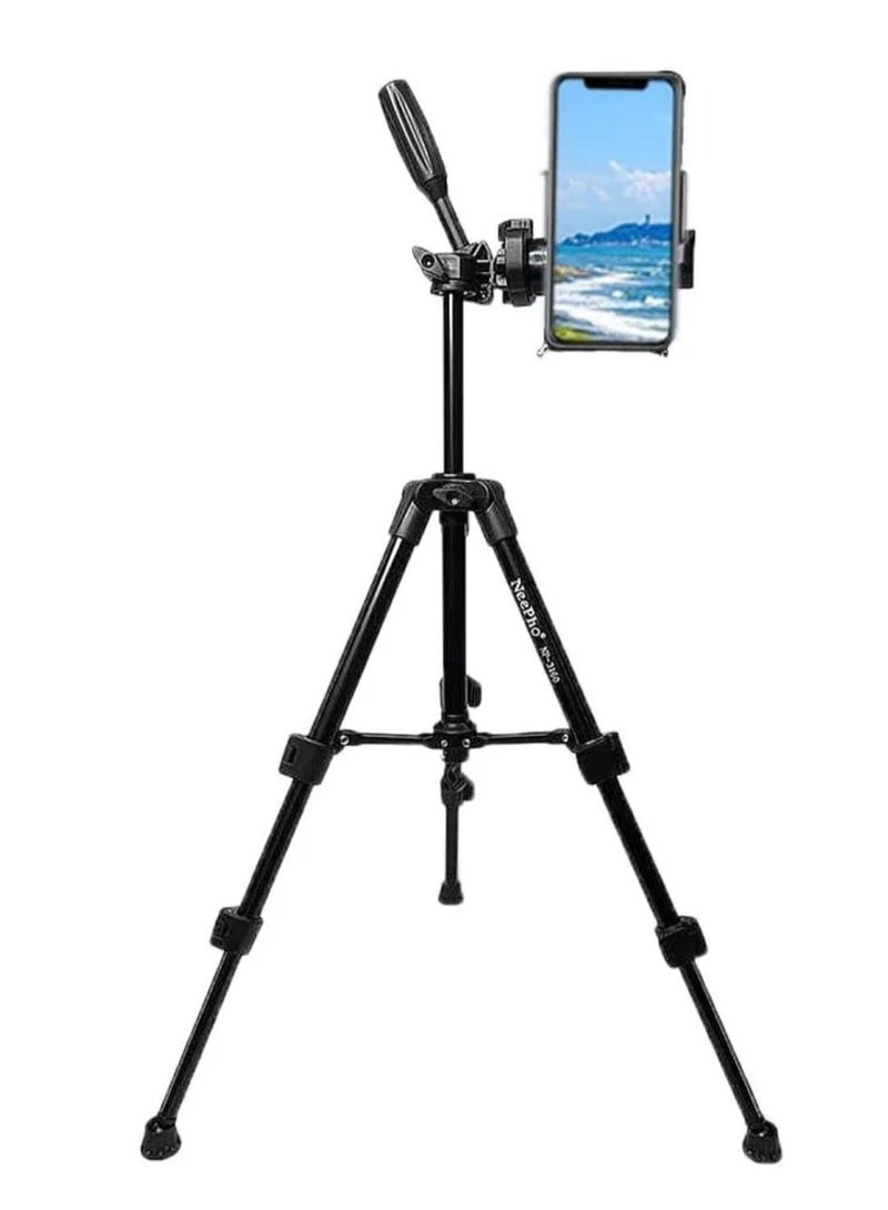 NeePho Professional Tripod NP-3180 Quality Holder HP/Camera ABS+PC DSLR Universal Extended Up to 1360mm Folded to 500mm Quick Release Plate with 1/4" Screw - Image 4