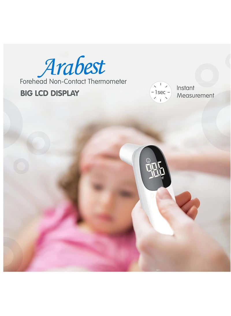 Arabest Forehead Non-Contact Thermometer Infrared & Digital Thermometers for Adults, Kids, Babies & Infants Instantly Accurately Reads Temperature Slim Design, Easy to Read Large Display  - Image 4