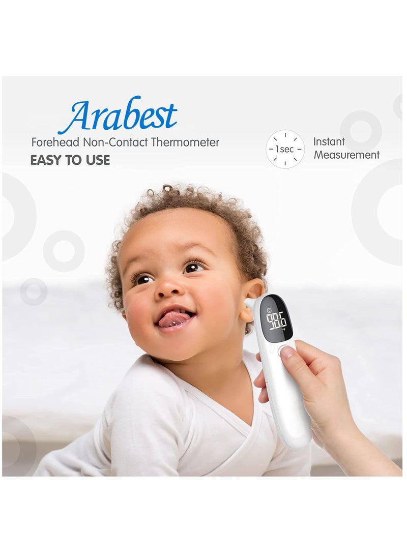 Arabest Forehead Non-Contact Thermometer Infrared & Digital Thermometers for Adults, Kids, Babies & Infants Instantly Accurately Reads Temperature Slim Design, Easy to Read Large Display  - Image 3