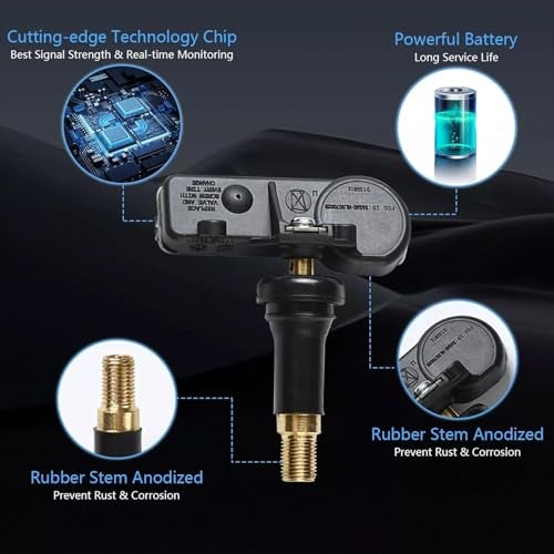 Prefer Warehouse 4-Pack TPMS Tire Pressure Sensors 433MHz | Compatible with Chevy Silverado HD, Compatible with GMC Sierra HD 2018–2020 | Replaces OEM 13528563 | Tire Pressure Monitoring System Sensor - Image 5