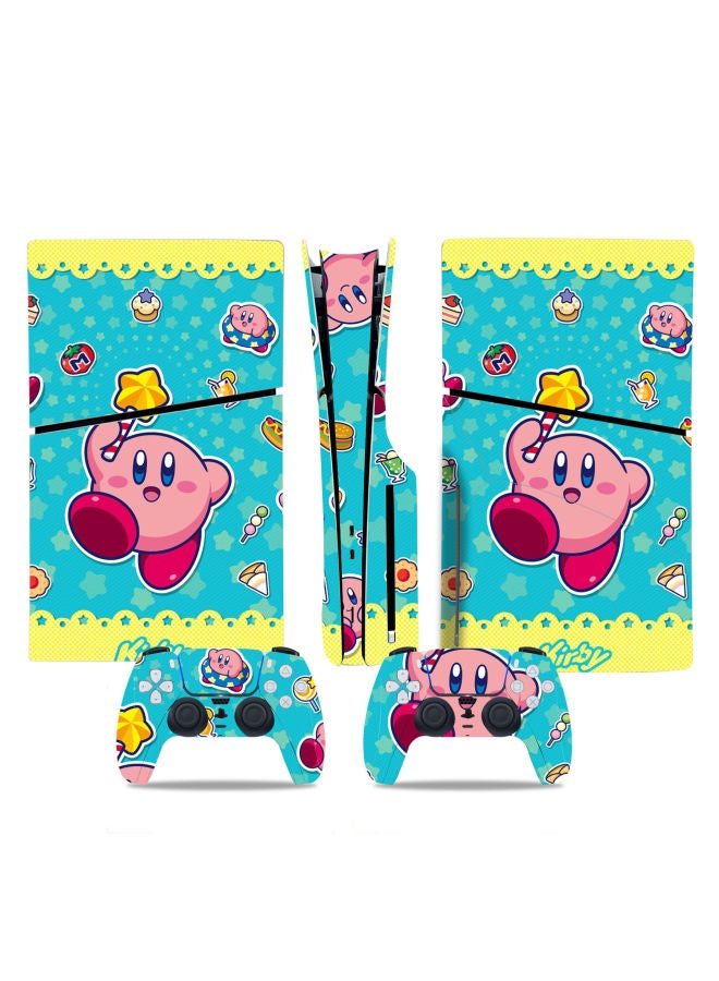 general PS5slim CD-ROM Version Sticker Slim Digital Version Of The Main Machine Sticker Handle Sticker Pikachu Cute Anime Frosted-Color:Granny Grey P5SDisc-0275 - Image 1