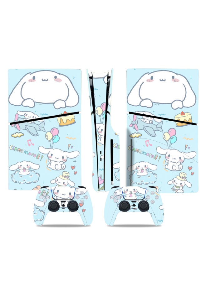 general PS5slim CD-ROM Version Sticker Slim Digital Version Of The Main Machine Sticker Handle Sticker Pikachu Cute Anime Frosted-Color:Granny Grey P5SDisc-0275 - Image 4