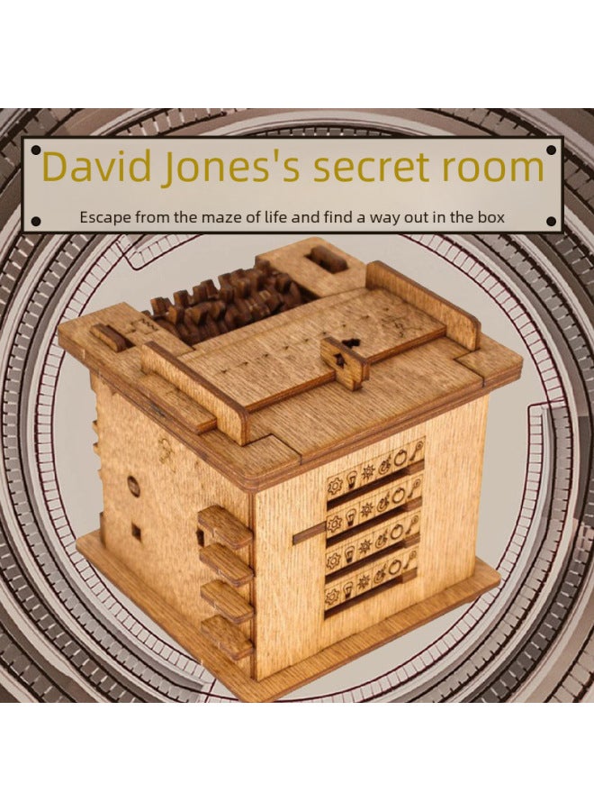Chamber Of Secrets Escape Jigsaw PuzzlesLAZADA Affordable Delivery Wooden Puzzle Hot Sale-Color:David Jones Locker Black Walnut Diy - Image 2