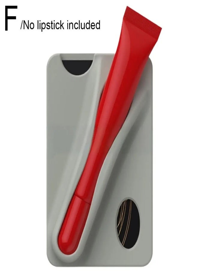 AROAQ Universal Silicone Lipstick Clip Card Holder for Phone Case – Anti-Fall Lip Gloss & Card Pocket with Kickstand | Compatible with Samsung, iPhone, Redmi, OnePlus, Pixel , Gray - Image 1